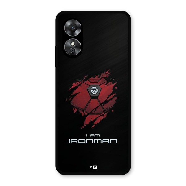 I Am Ironman Metal Back Case for Oppo A17