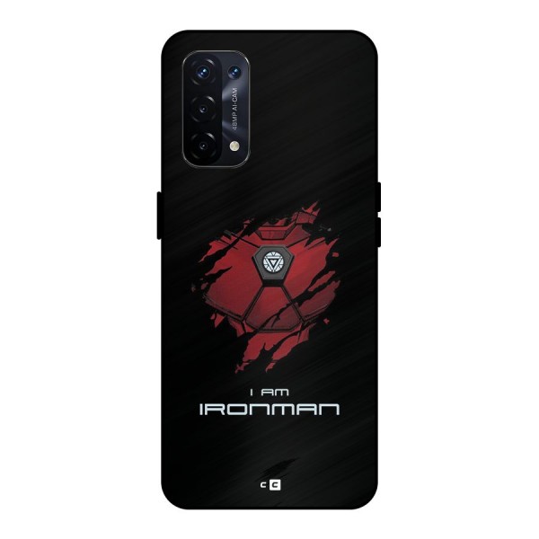 I Am Ironman Metal Back Case for Oppo A74 5G