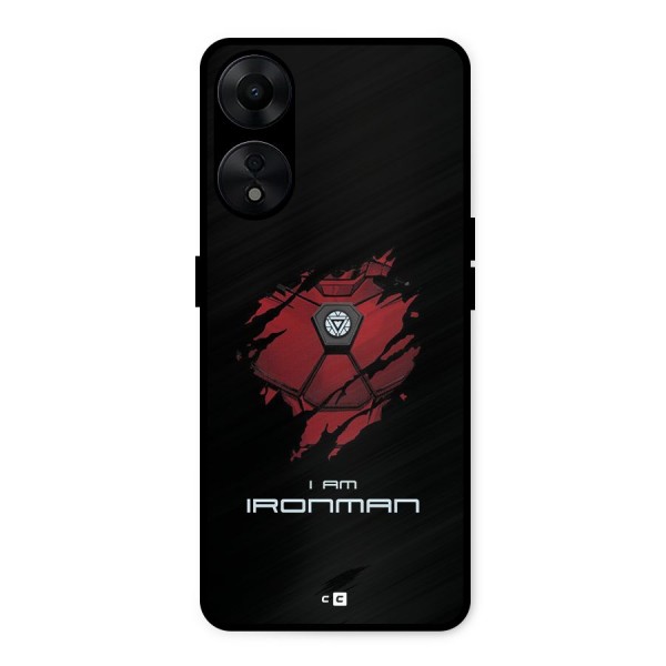 I Am Ironman Metal Back Case for Oppo A78 5G