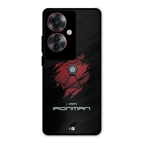 I Am Ironman Metal Back Case for Oppo F25 Pro