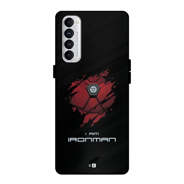 I Am Ironman Metal Back Case for Oppo Reno4 Pro