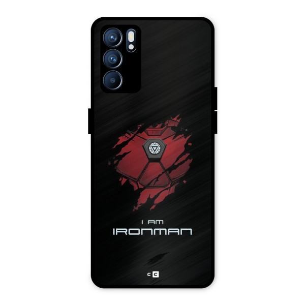 I Am Ironman Metal Back Case for Oppo Reno6 5G