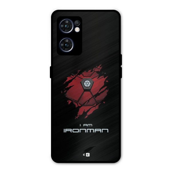 I Am Ironman Metal Back Case for Oppo Reno7 5G