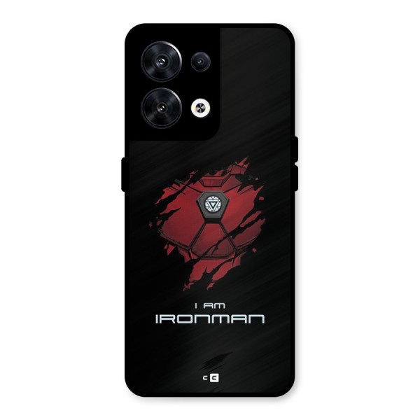 I Am Ironman Metal Back Case for Oppo Reno8 5G