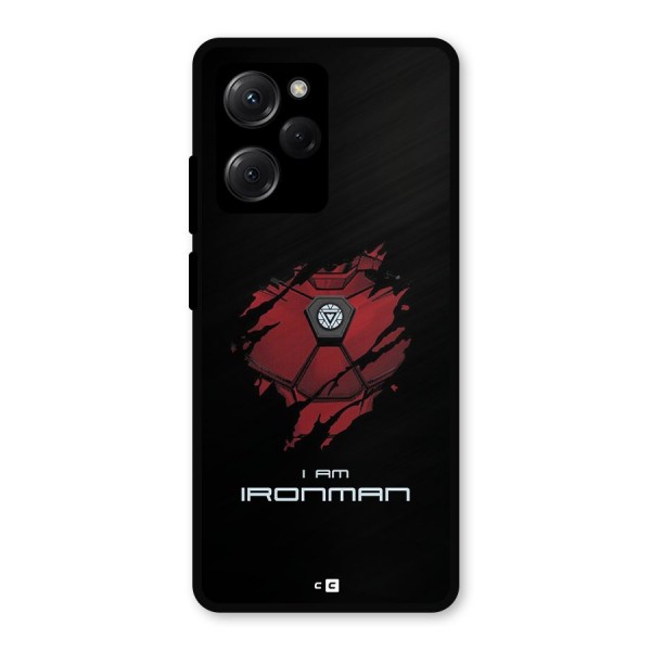 I Am Ironman Metal Back Case for Poco X5 Pro