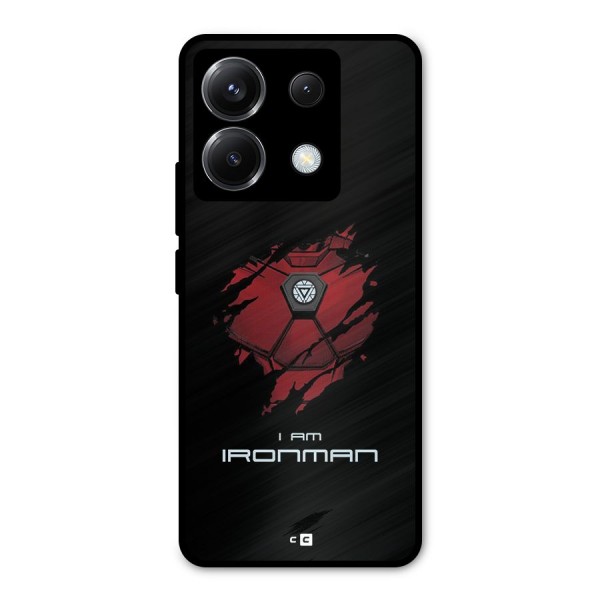 I Am Ironman Metal Back Case for Poco X6