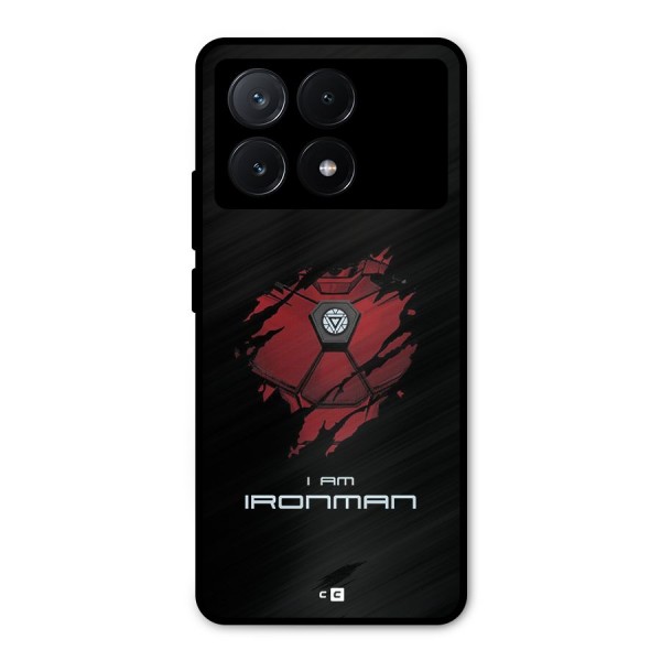 I Am Ironman Metal Back Case for Poco X6 Pro