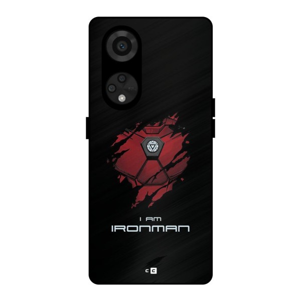 I Am Ironman Metal Back Case for Reno8 T 5G