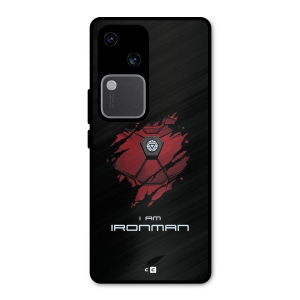 I Am Ironman Metal Back Case for Vivo V30