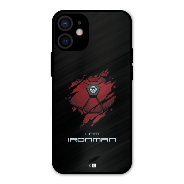 I Am Ironman Metal Back Case for iPhone 12 Mini