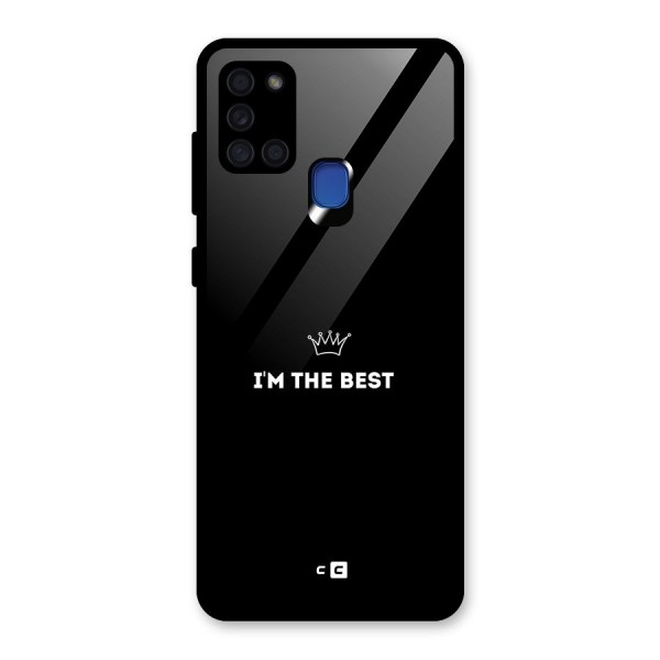 I Am The Best Glass Back Case for Galaxy A21s