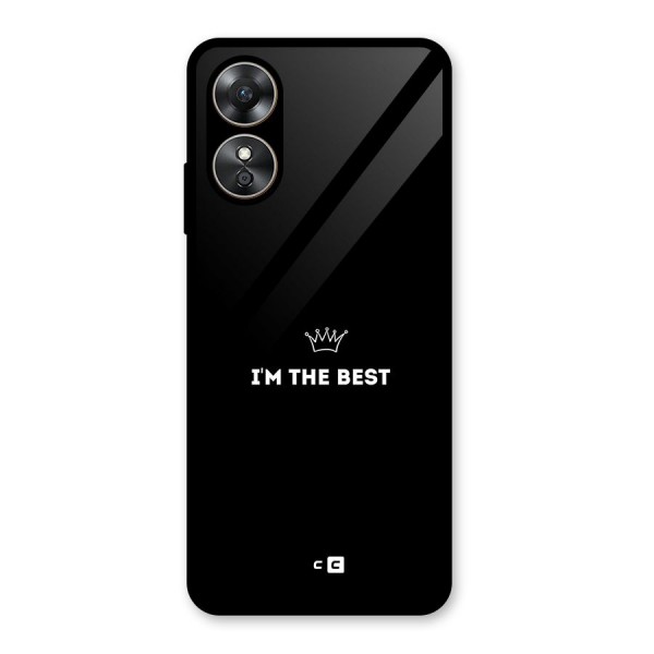 I Am The Best Glass Back Case for Oppo A17