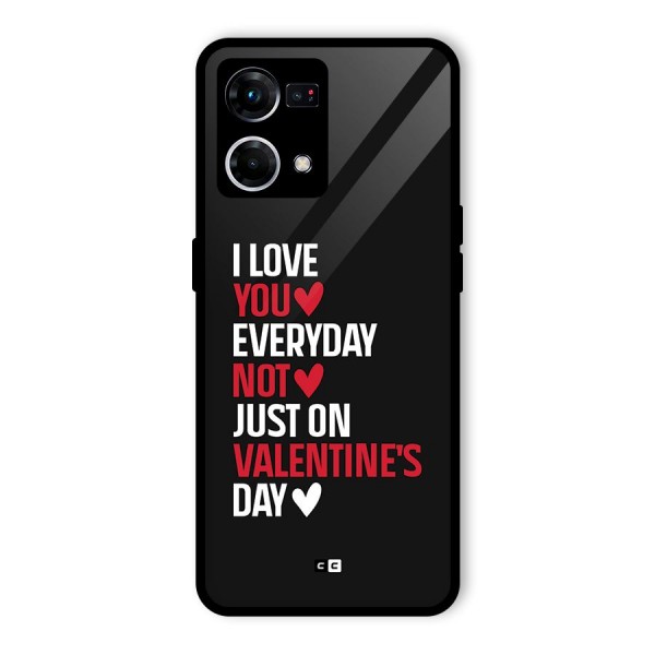 I Love You Everyday Glass Back Case for Oppo F21 Pro 4G