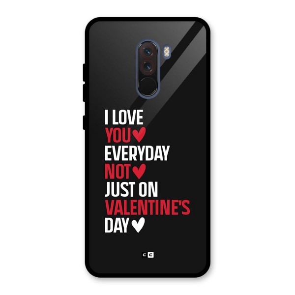 I Love You Everyday Glass Back Case for Poco F1