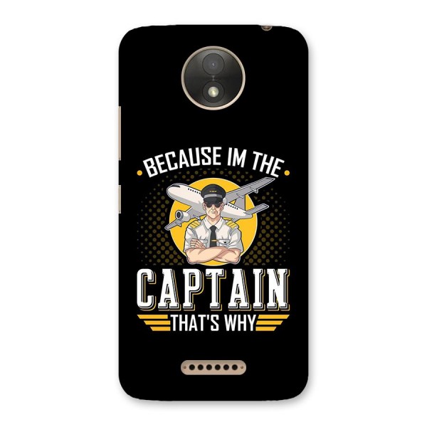 I M Captain Back Case for Moto C Plus