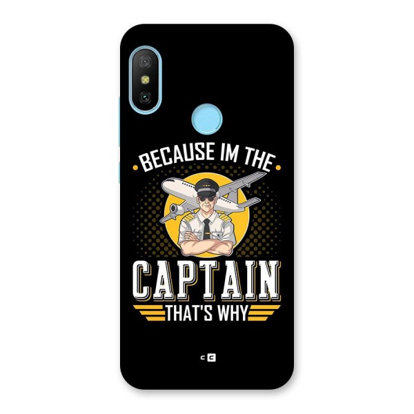 I M Captain Back Case for Redmi 6 Pro