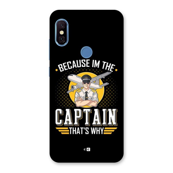 I M Captain Back Case for Redmi Note 6 Pro