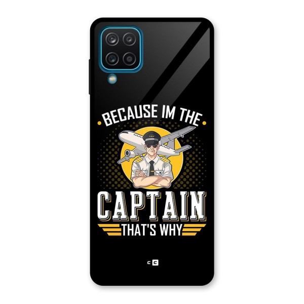 I M Captain Glass Back Case for Galaxy A12