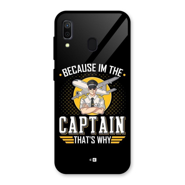 I M Captain Glass Back Case for Galaxy A30