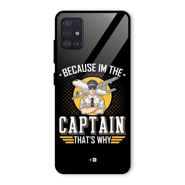 I M Captain Glass Back Case for Galaxy A51