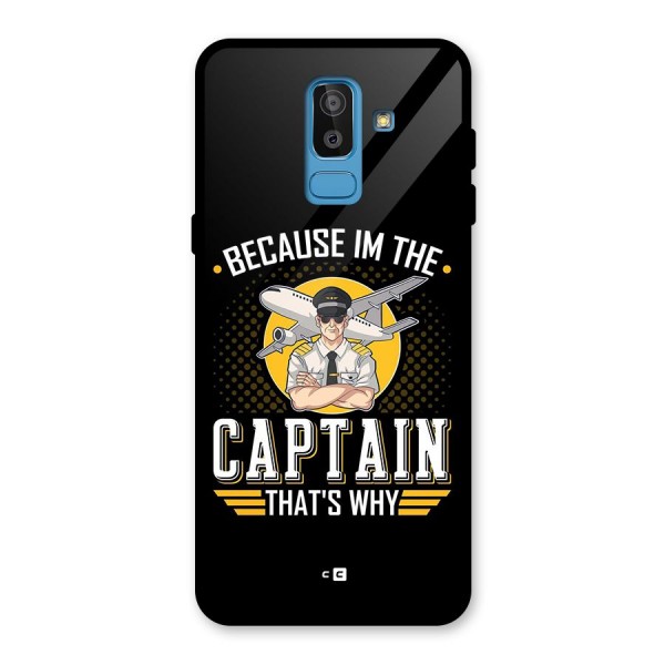 I M Captain Glass Back Case for Galaxy J8