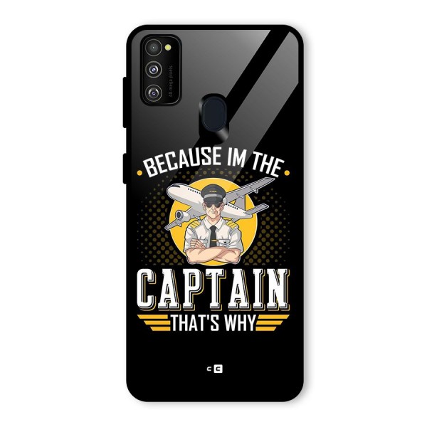 I M Captain Glass Back Case for Galaxy M21