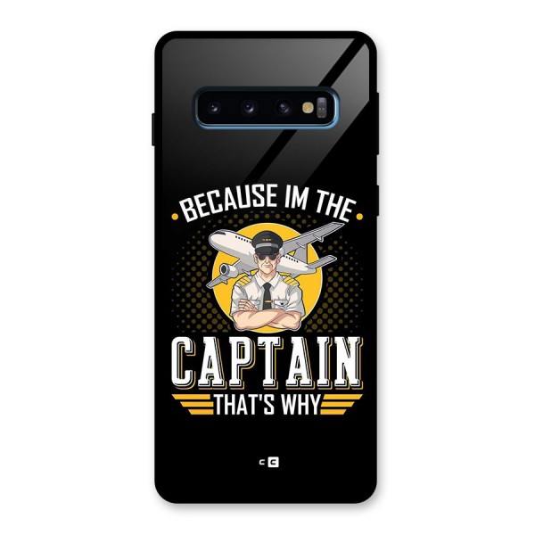 I M Captain Glass Back Case for Galaxy S10