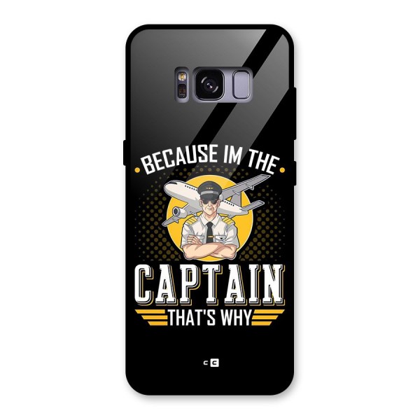 I M Captain Glass Back Case for Galaxy S8