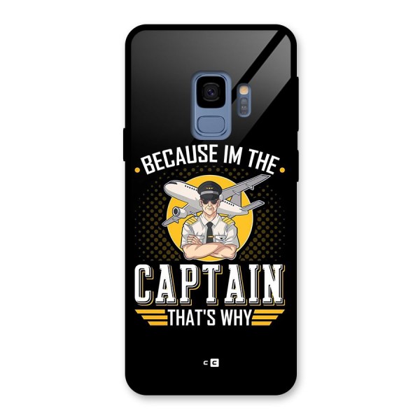 I M Captain Glass Back Case for Galaxy S9