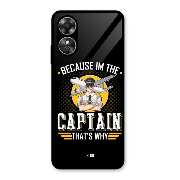 I M Captain Glass Back Case for Oppo A17