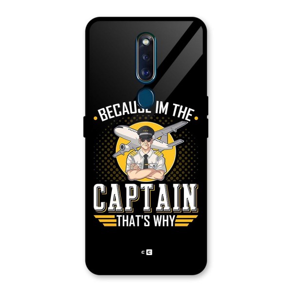 I M Captain Glass Back Case for Oppo F11 Pro