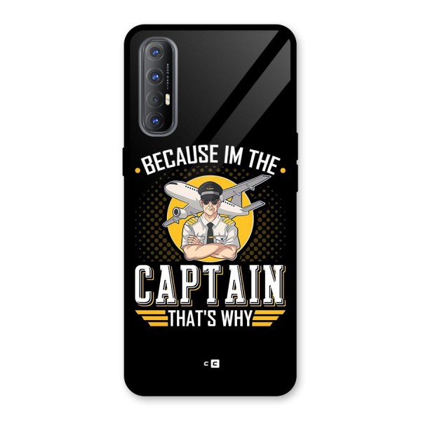 I M Captain Glass Back Case for Oppo Reno3 Pro