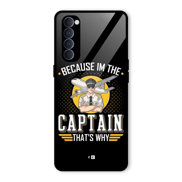 I M Captain Glass Back Case for Oppo Reno4 Pro