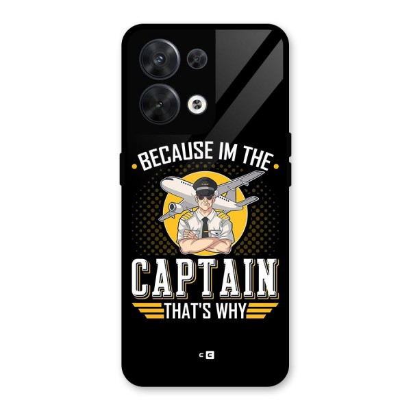 I M Captain Glass Back Case for Oppo Reno8 5G