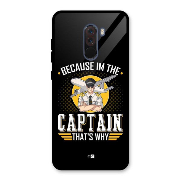 I M Captain Glass Back Case for Poco F1