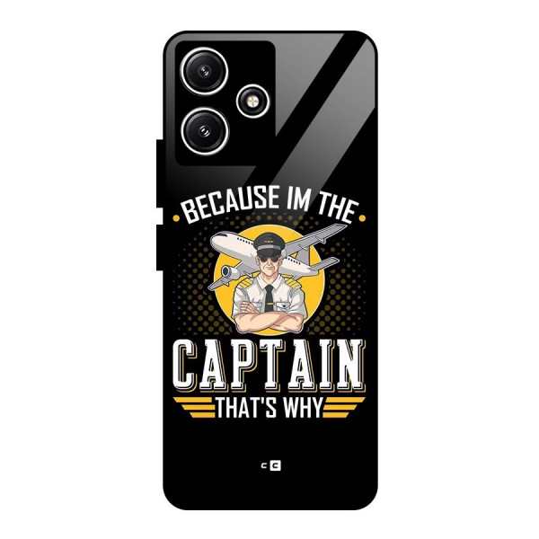 I M Captain Glass Back Case for Poco M6 Pro