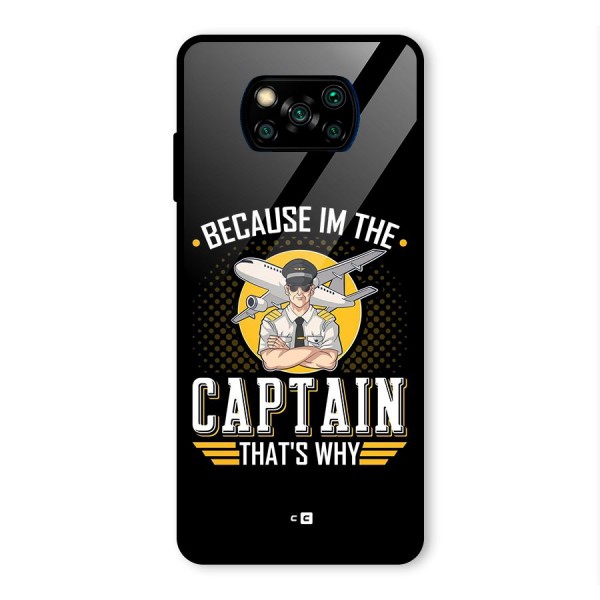 I M Captain Glass Back Case for Poco X3 Pro