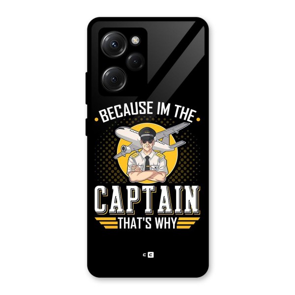 I M Captain Glass Back Case for Poco X5 Pro