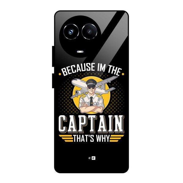 I M Captain Glass Back Case for Realme 11X