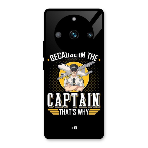 I M Captain Glass Back Case for Realme 11 Pro