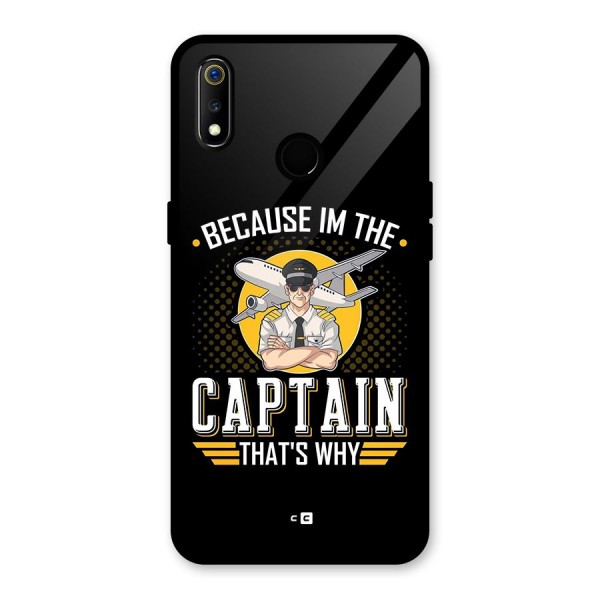 I M Captain Glass Back Case for Realme 3