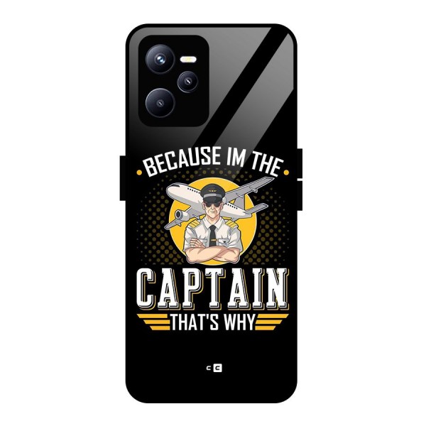 I M Captain Glass Back Case for Realme C35