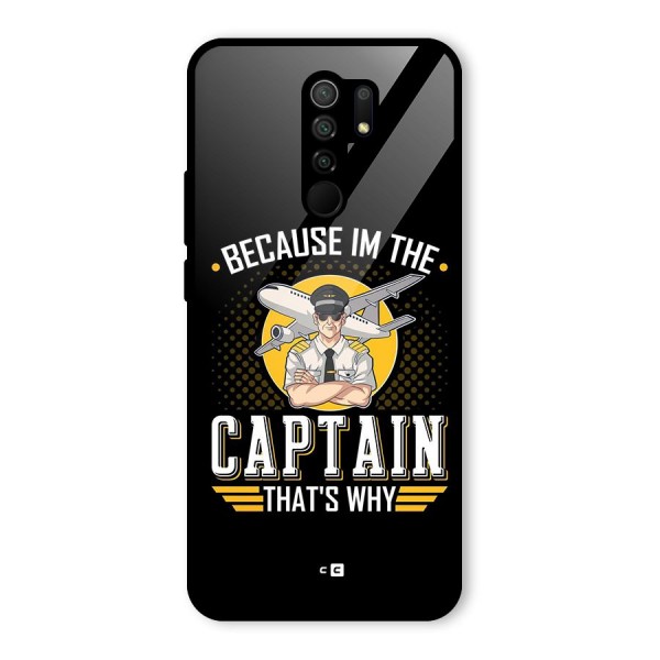 I M Captain Glass Back Case for Redmi 9 Prime