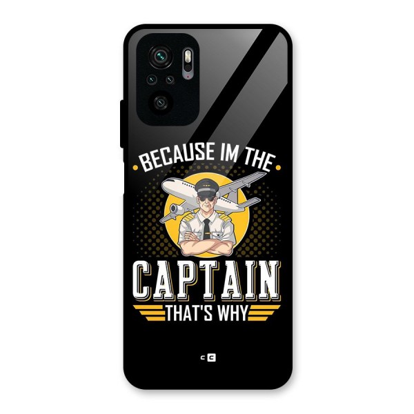 I M Captain Glass Back Case for Redmi Note 10