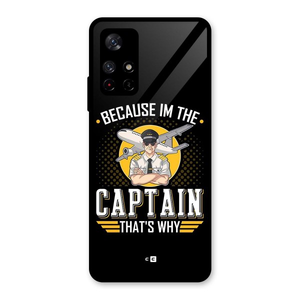 I M Captain Glass Back Case for Redmi Note 11T 5G