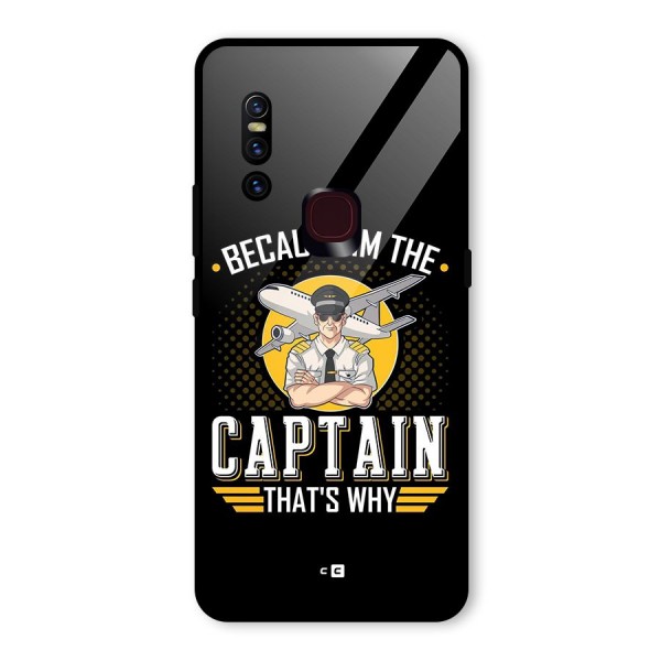 I M Captain Glass Back Case for Vivo V15