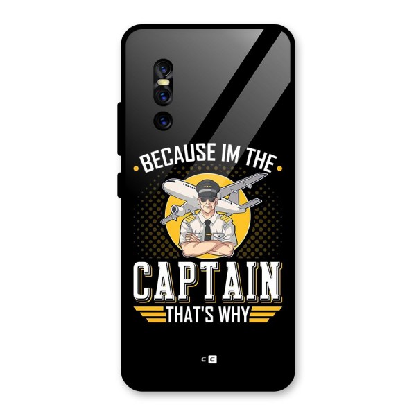 I M Captain Glass Back Case for Vivo V15 Pro