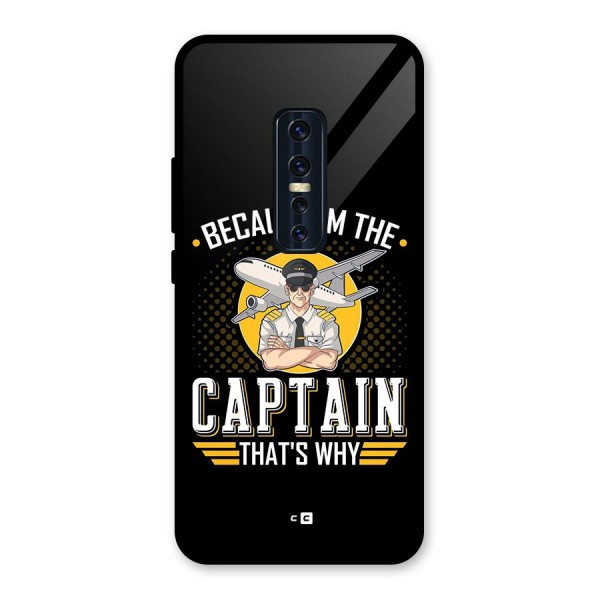 I M Captain Glass Back Case for Vivo V17 Pro