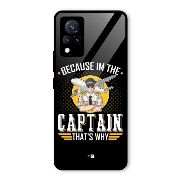 I M Captain Glass Back Case for Vivo V21 5G