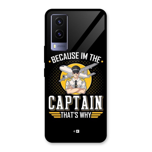 I M Captain Glass Back Case for Vivo V21e 5G